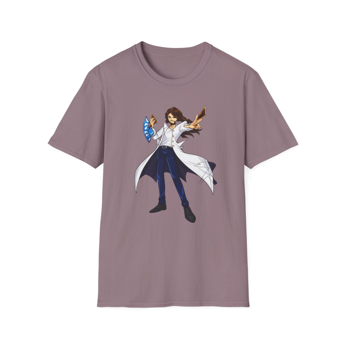 Mage with Crystal and Flame Staff T-Shirt | Fantasy Wizard Illustration | Cr1TiKaL | MoistCr1TiKaL - alternate angle 5, merchandise