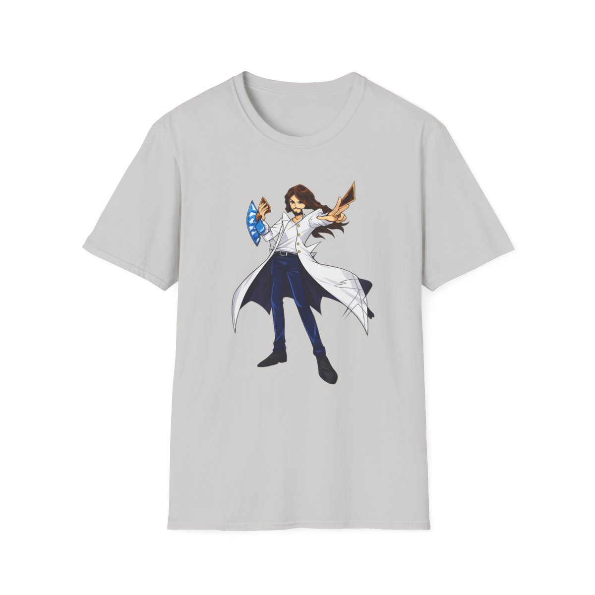 Mage with Crystal and Flame Staff T-Shirt | Fantasy Wizard Illustration | Cr1TiKaL | MoistCr1TiKaL - Official T-Shirts merchandise