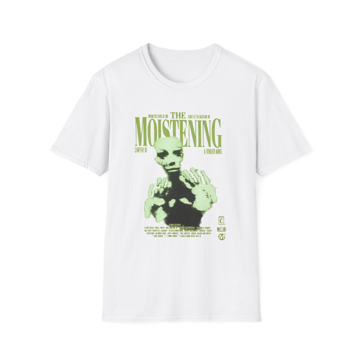 The Moistening alien movie poster T-Shirt | retro sci-fi graphic tee | Cr1TiKaL | MoistCr1TiKaL - Official T-Shirts merchandise