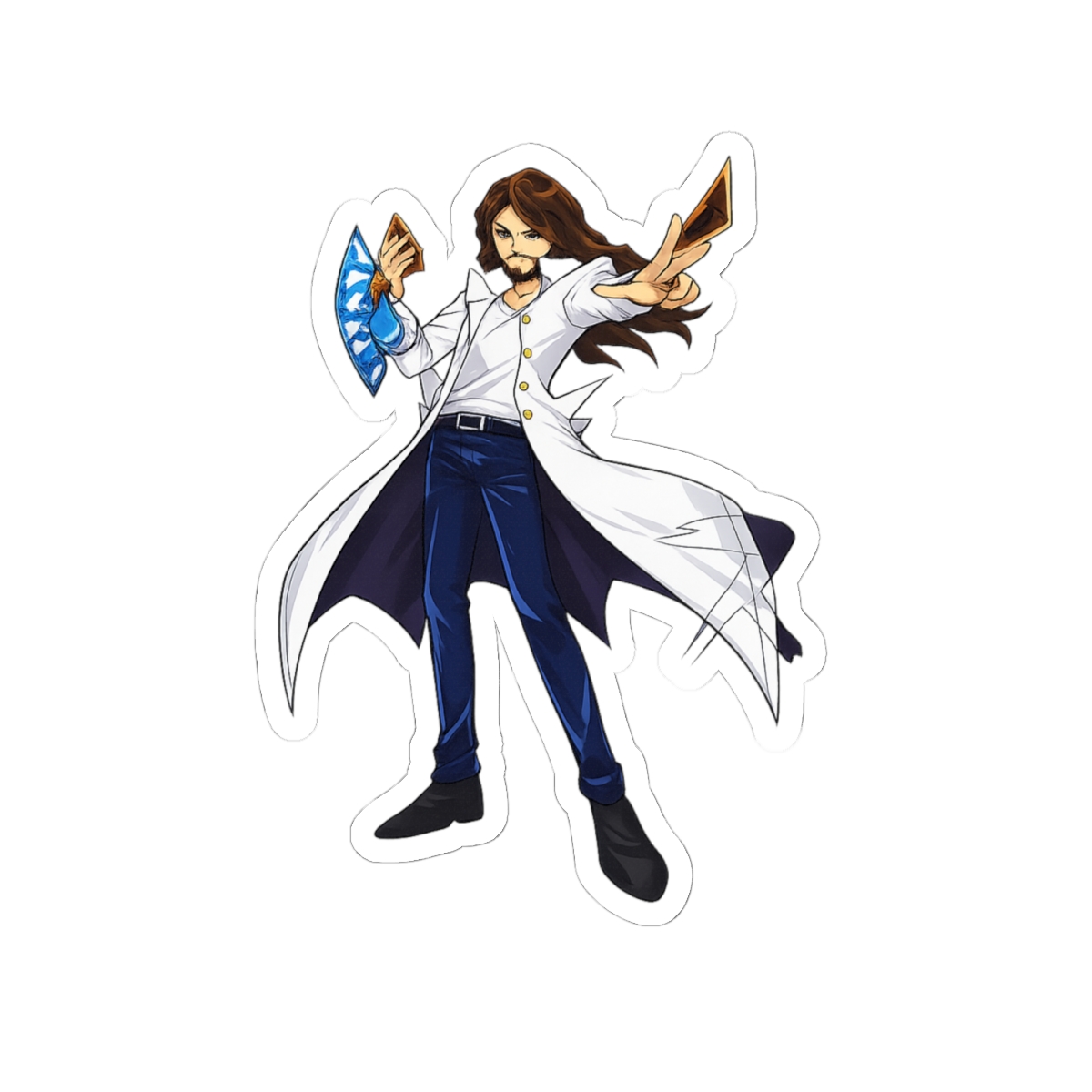Wizard Duel Sticker | Kiss-Cut Character Sticker, Mage with Spell Cards | Cr1TiKaL | MoistCr1TiKaL - alternate angle 1, merchandise