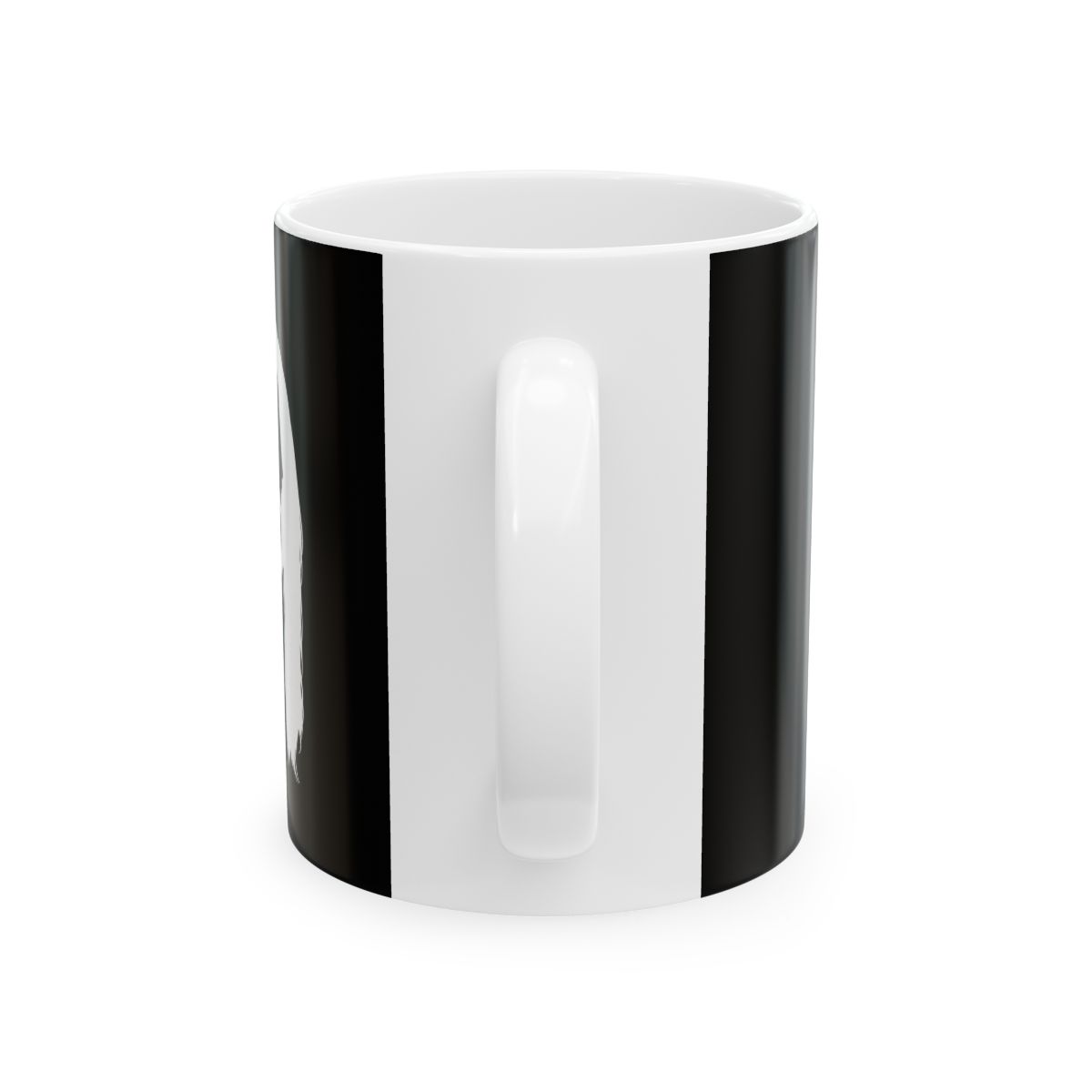 Black Minimalist Ceramic Mug | Glossy Coffee Cup | Cr1TiKaL | MoistCr1TiKaL - alternate angle 2, merchandise