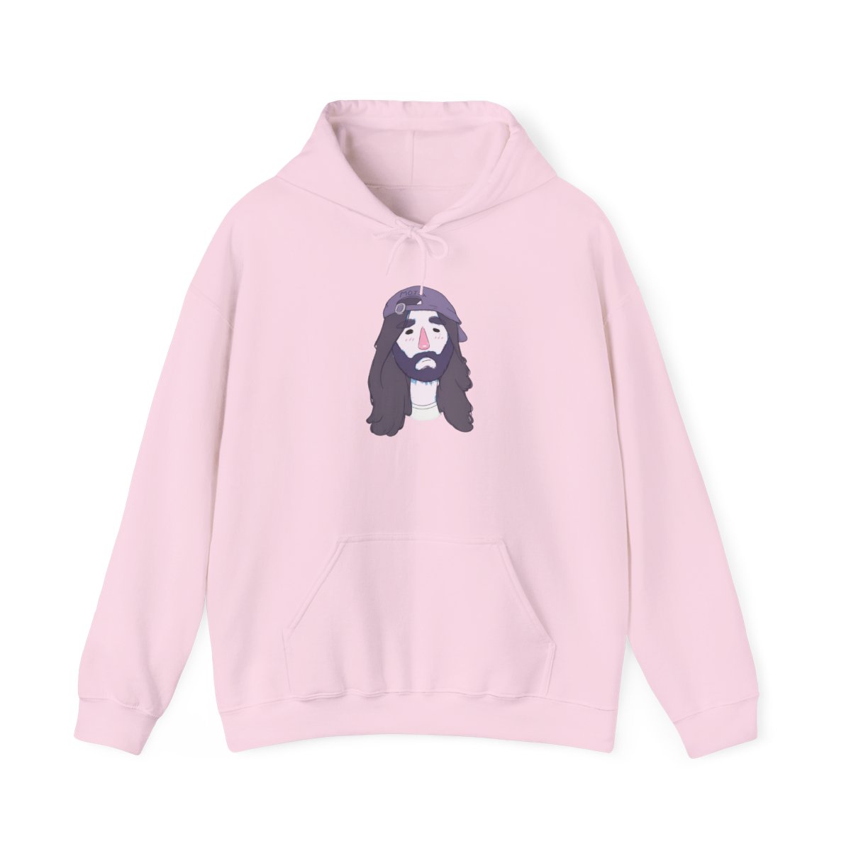 Long-Haired Bearded Face hoodie | Graphic Hooded Sweatshirt | Cr1TiKaL | MoistCr1TiKaL - alternate angle 5, merchandise